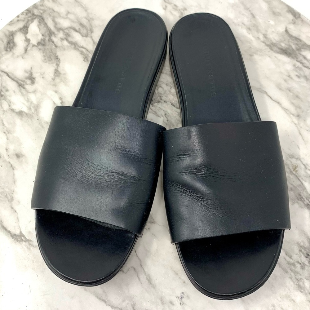 Jenni Kayne Studded Slides Leather 37.5 Minimalist Casual Sporty Classic Edgy - Picture 6 of 16